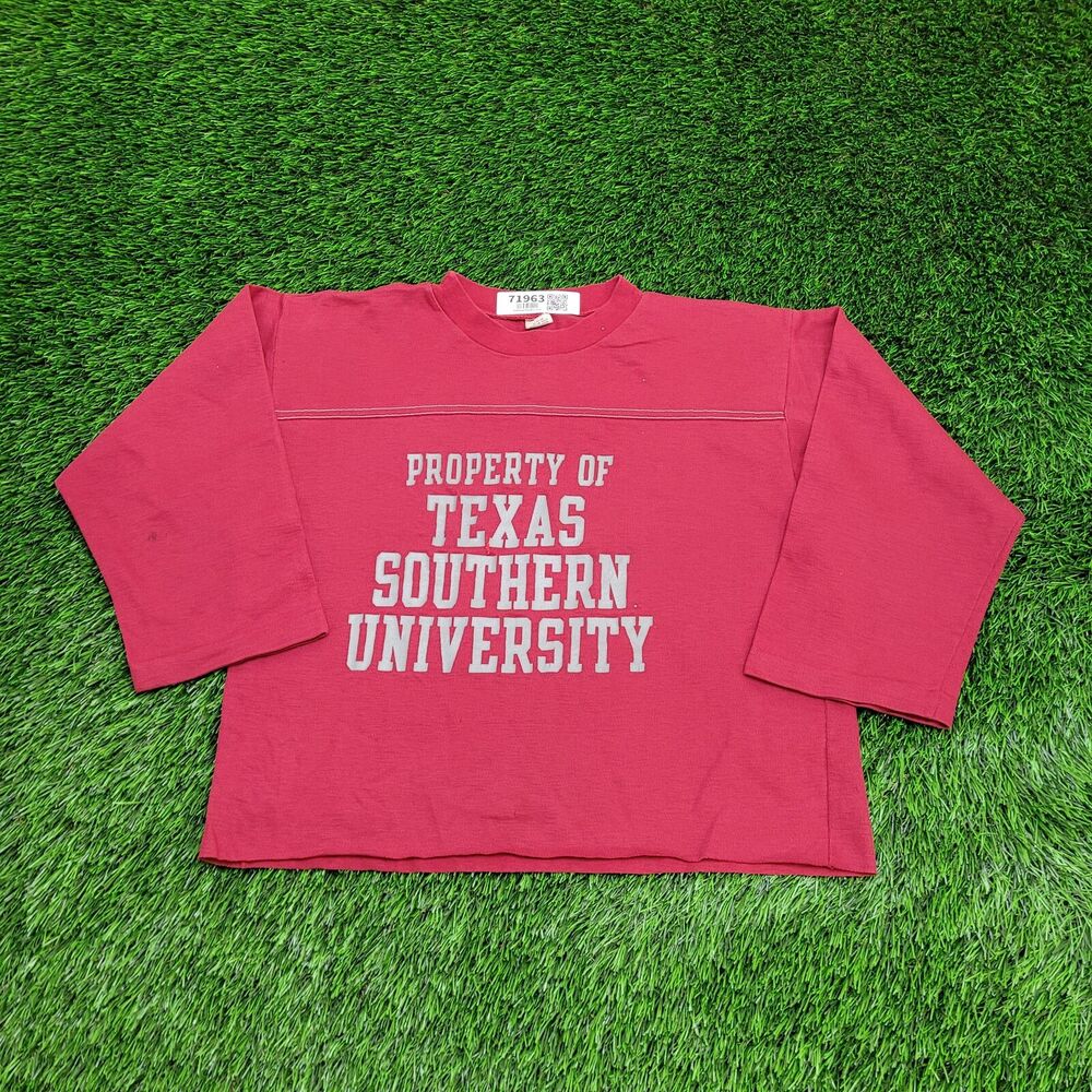 Vintage 70s Artex Sweatshirt Womens Large 20x19 Red Cropped